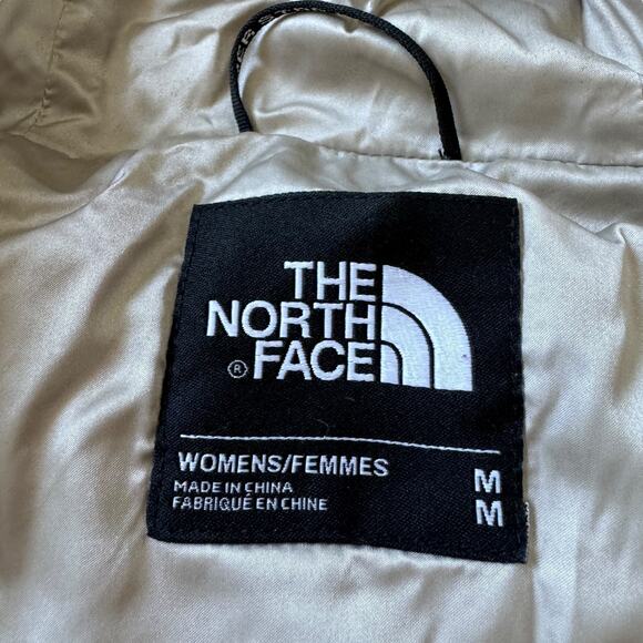 The North Face Light Grey Down Long Hooded Puffer Coat - Picture 3 of 12